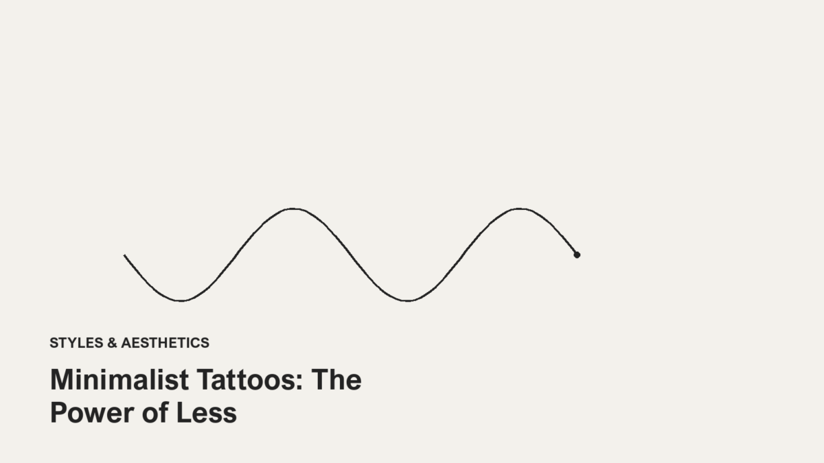 Editorial illustration representing minimalist single-line tattoo design