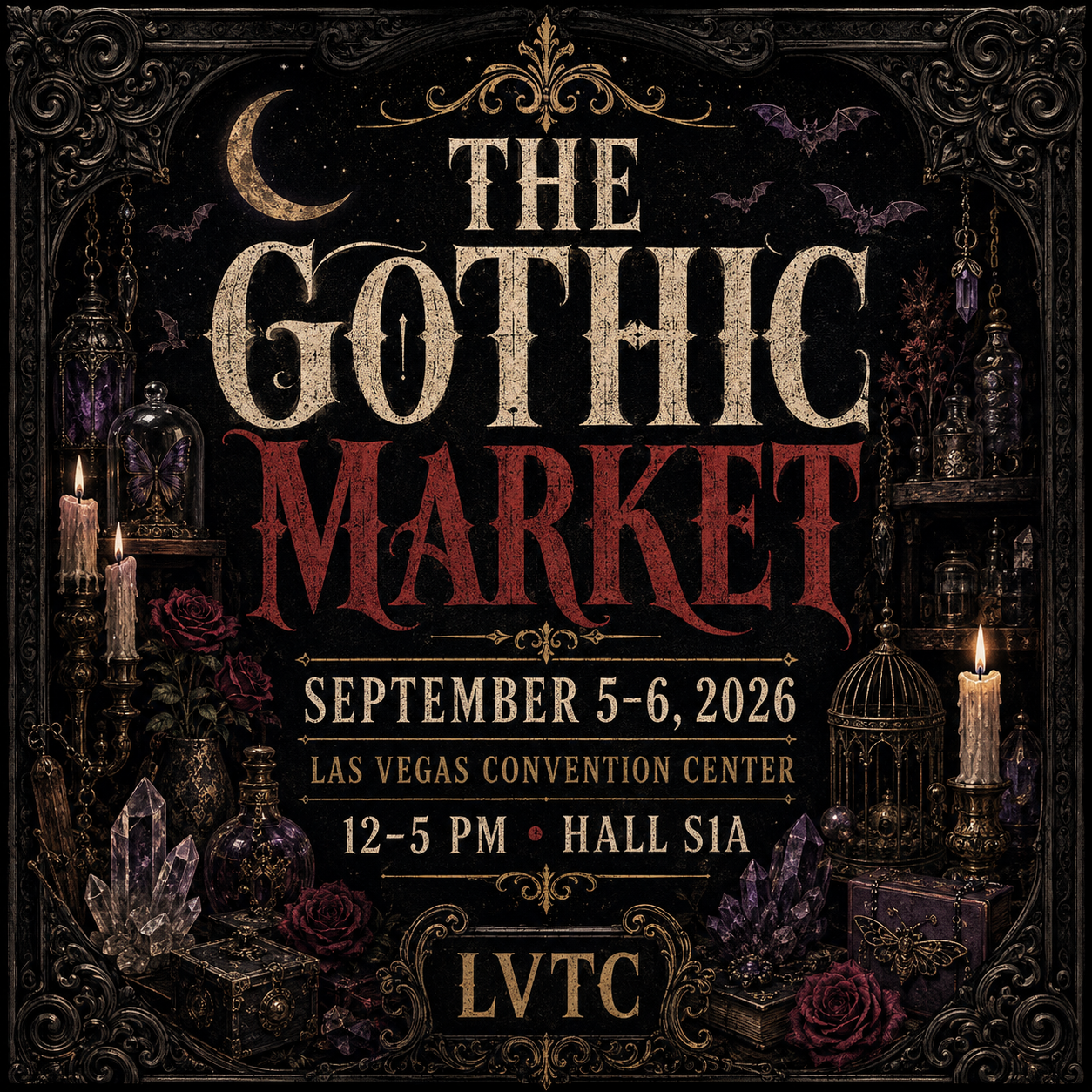 The Gothic Market Las Vegas September 5 and 6 2026 editorial poster