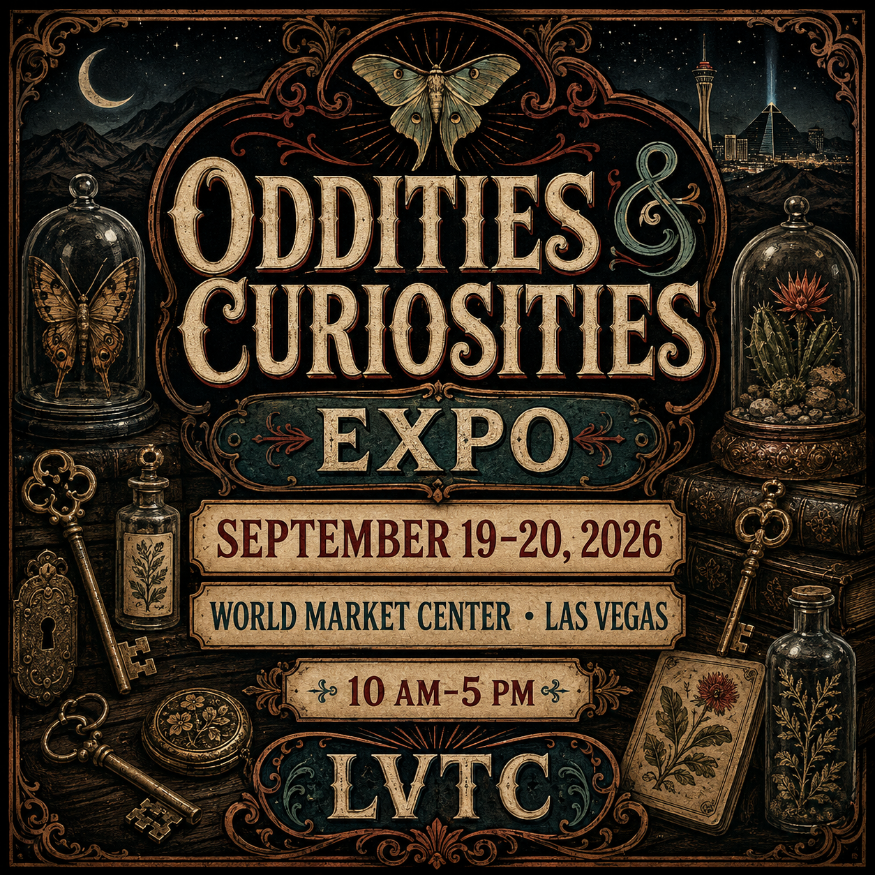Oddities and Curiosities Expo Las Vegas 2026 independent editorial poster