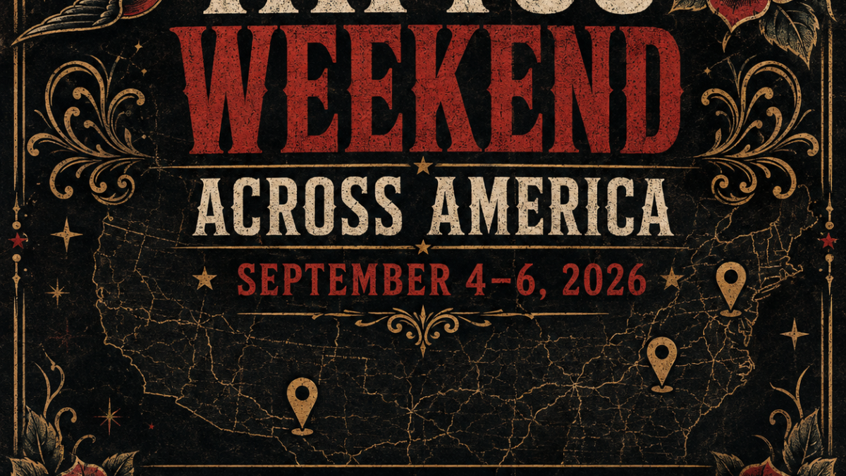 Tattoo Weekend Across America September 4 to 6 2026 editorial poster